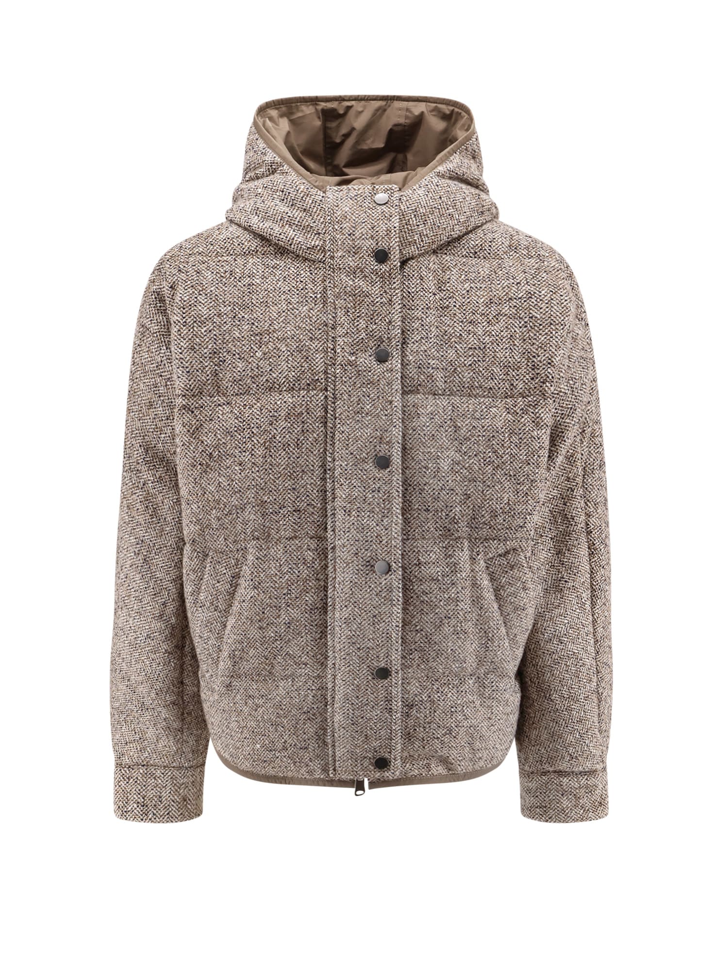 Brunello Cucinelli Reversible Wool And Silk Down Jacket