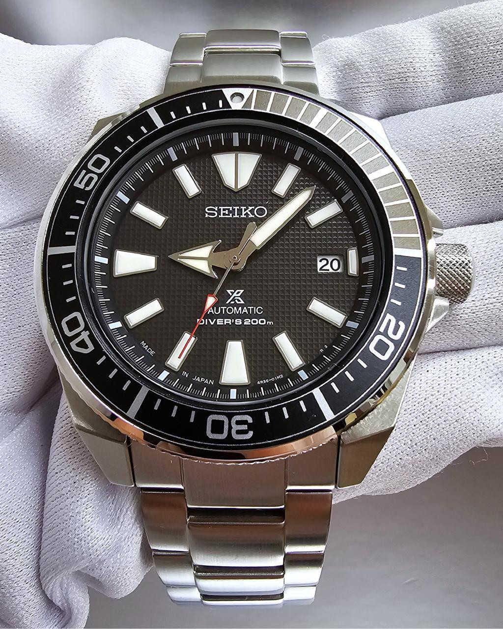 SEIKO Prospex Sea Automatic 44 MM Black Dial Diver's Men's Watch SRPF03