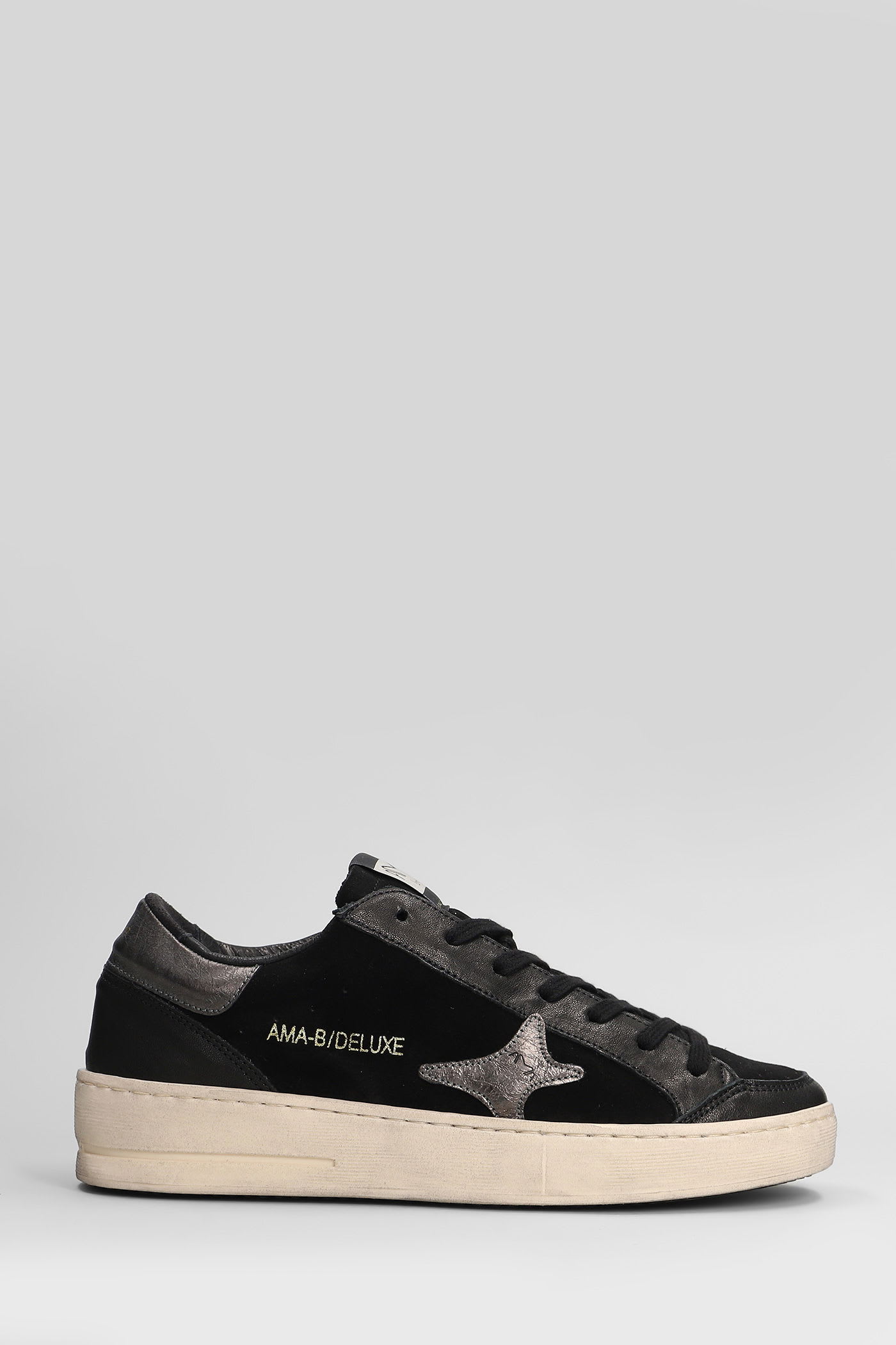 AMA-BRAND Sneakers In Black Suede And Leather