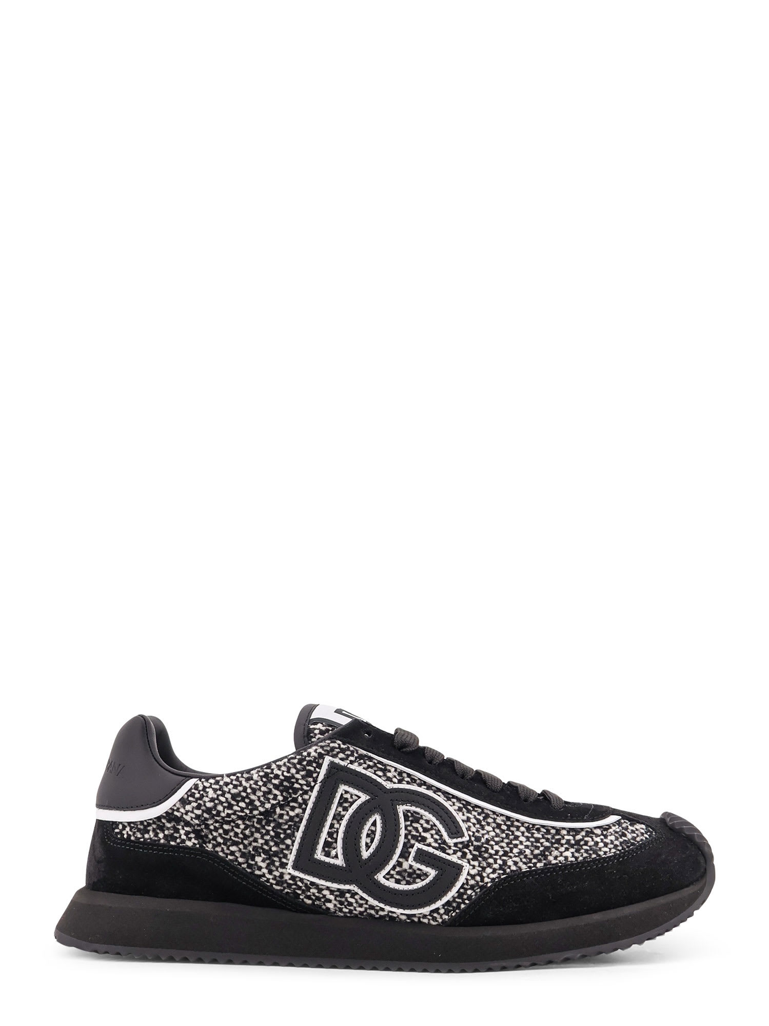Dolce & Gabbana Low-top Wool Sneakers With Suede Inserts