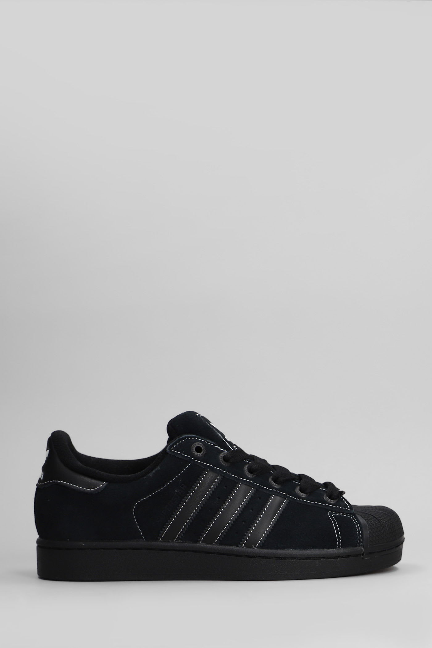 Adidas Superstar Ii Sneakers In Black Suede