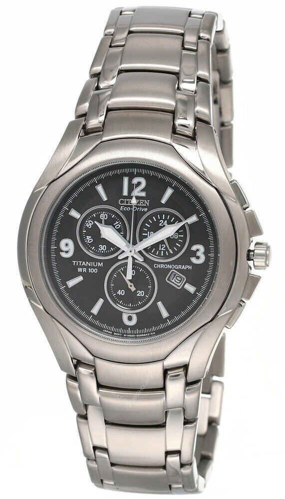 CITIZEN Eco Drive Black Dial SS Men's Watch AT0940-50E