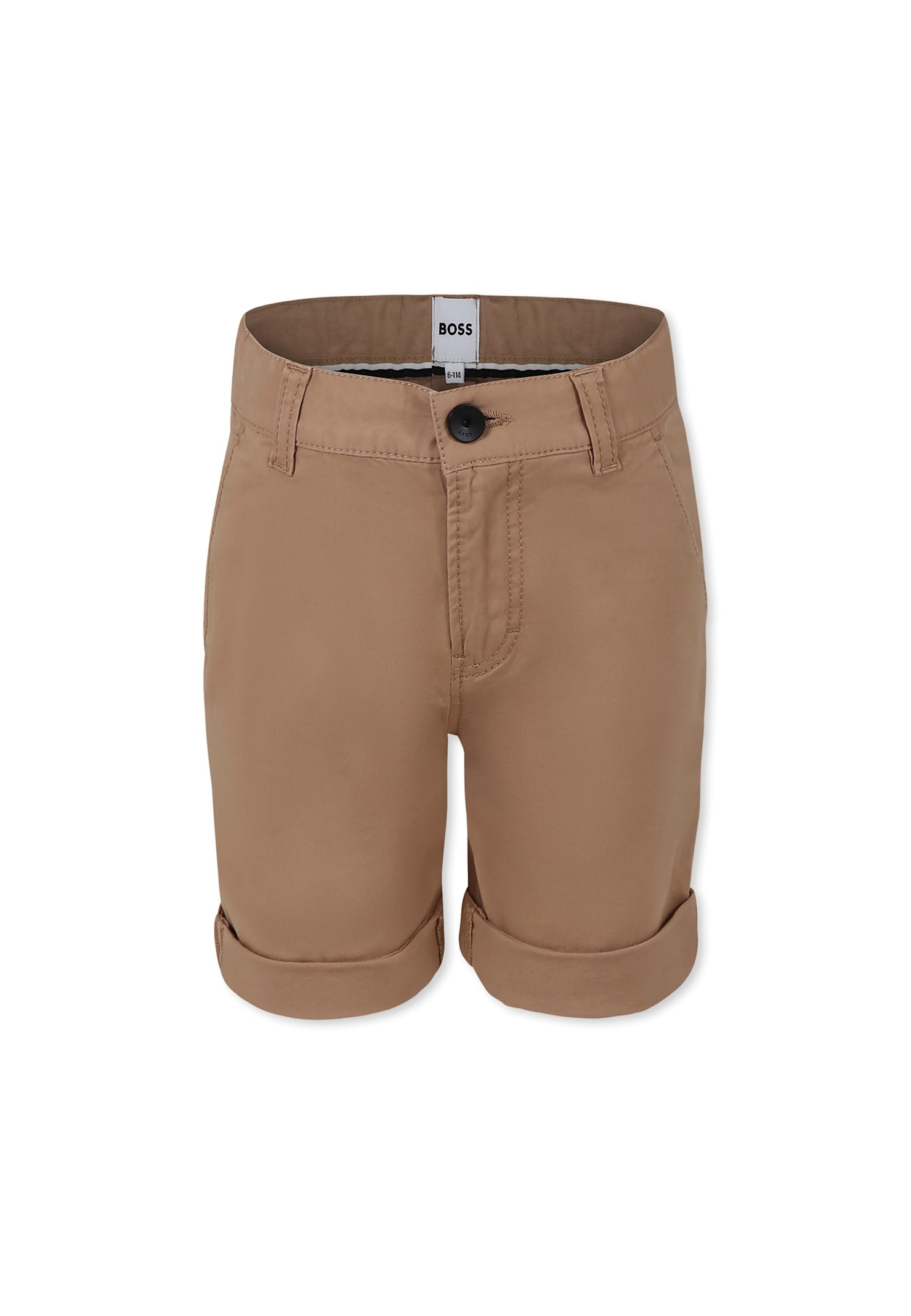 Hugo Boss Beige Shorts For Boy With Logo