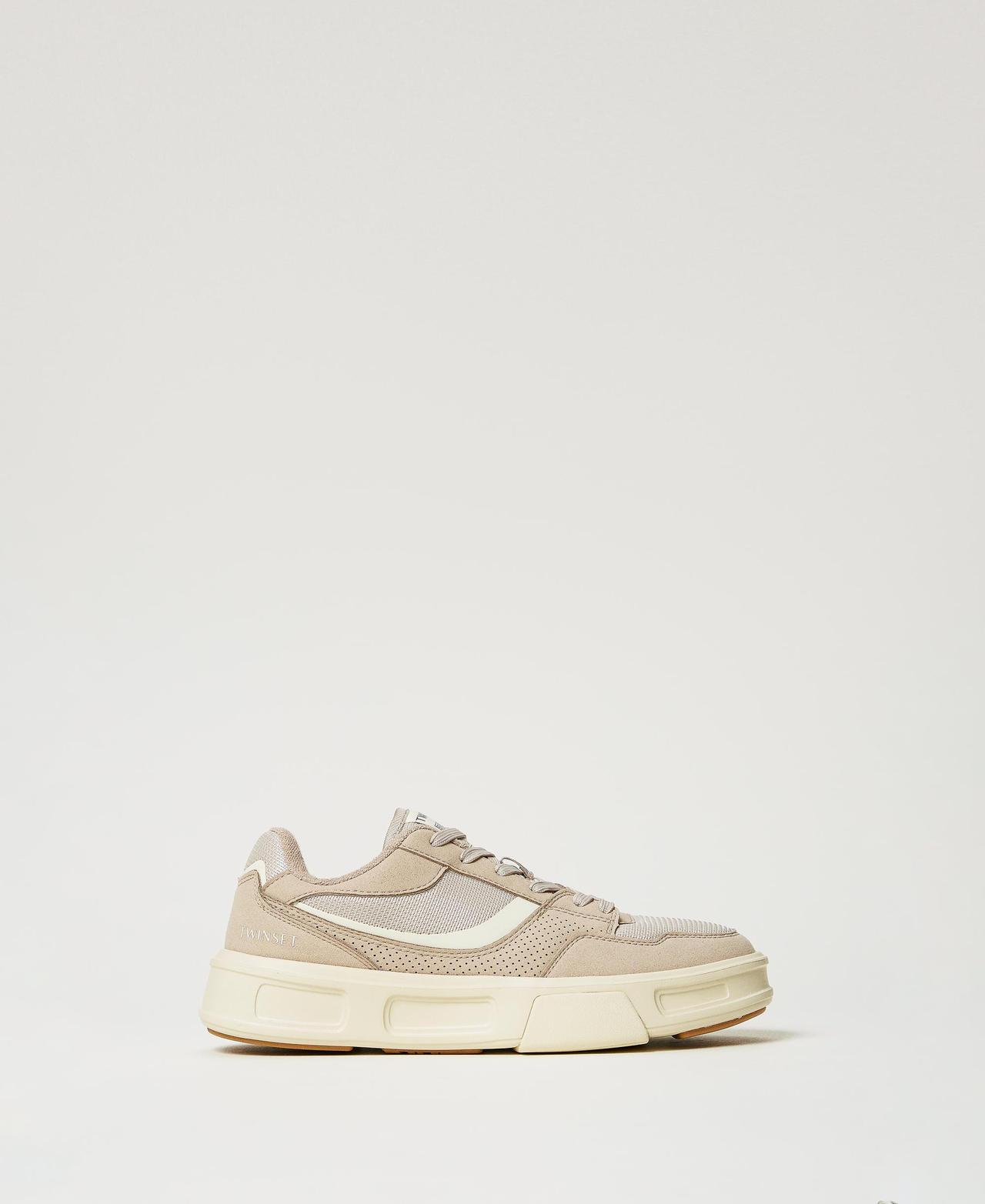 Twinset Chaussures - Baskets Fessura avec empiècements, Beige « Rope », Taille: 35