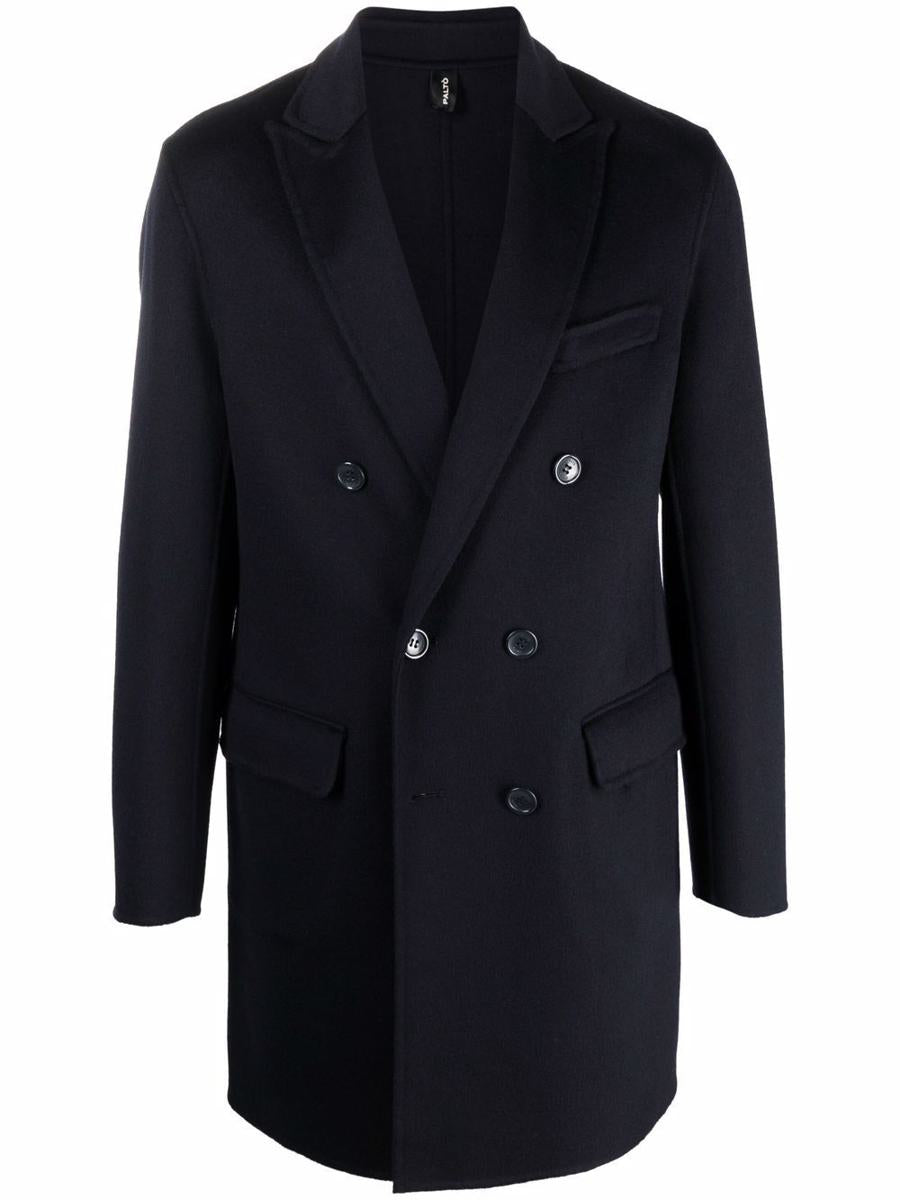 Paltò Wool Blend Double Breasted Coat