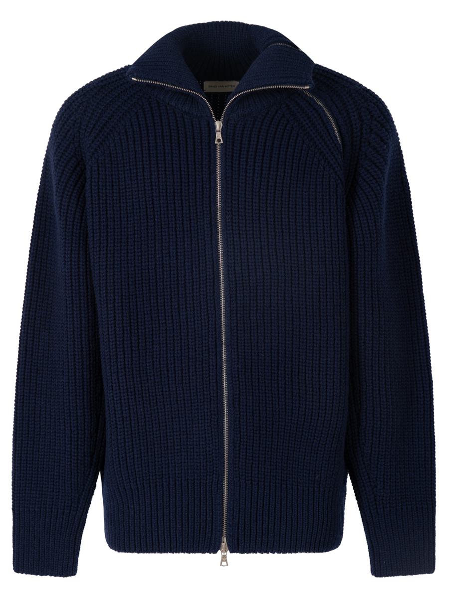 Dries Van Noten Monty Full-Zip High Neck Sweater Clothing