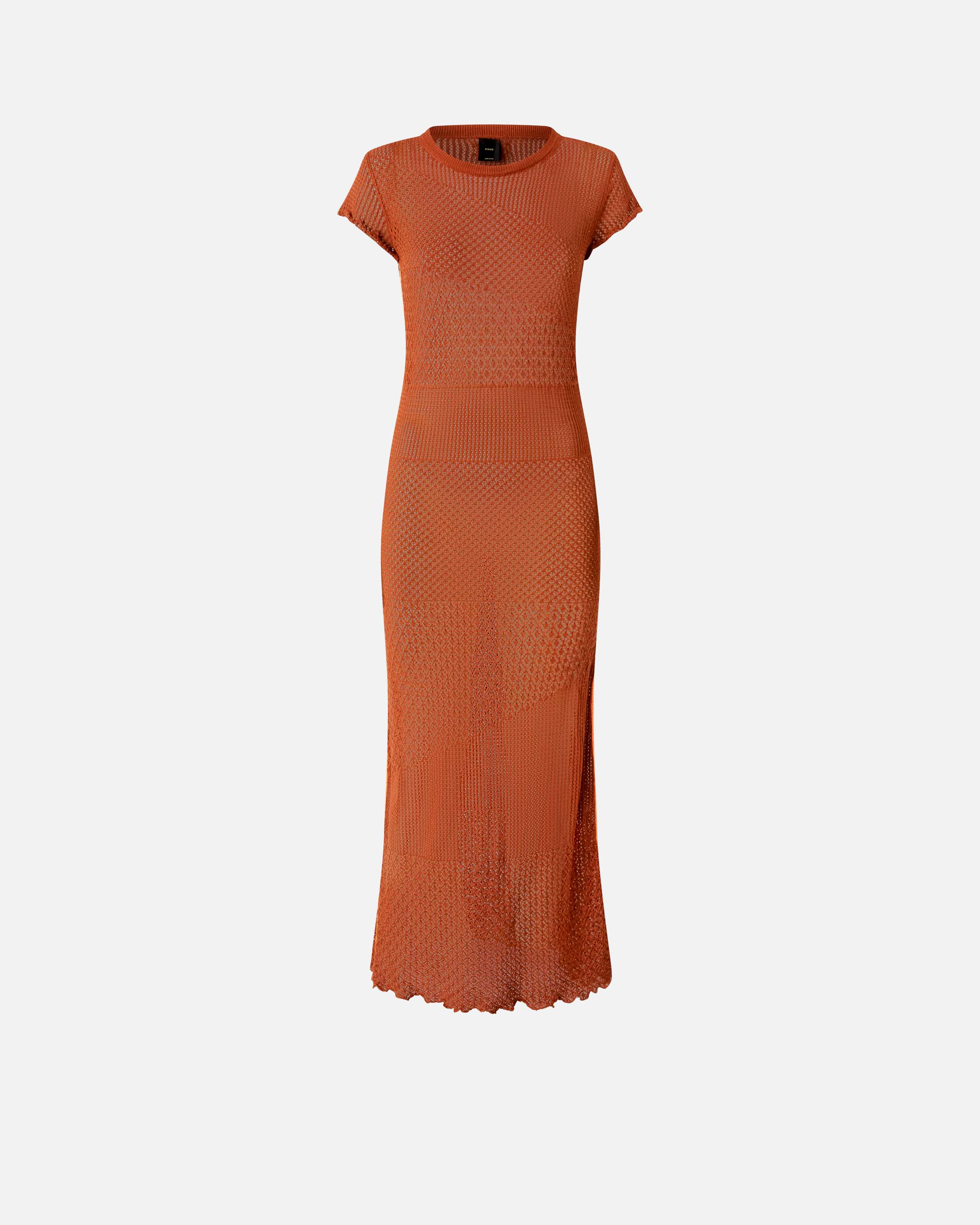Pinko, Robe longue d'été à motif ajouré, Sierra brown, XS