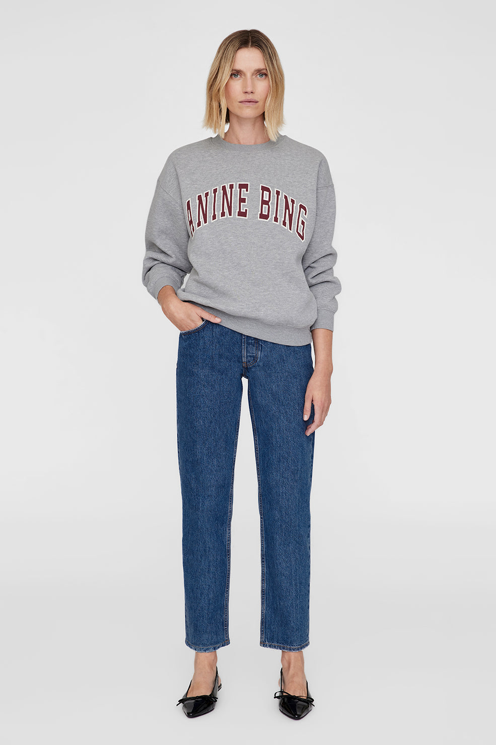 Spencer Sweatshirt Anine Bing - Medium Heather Grey