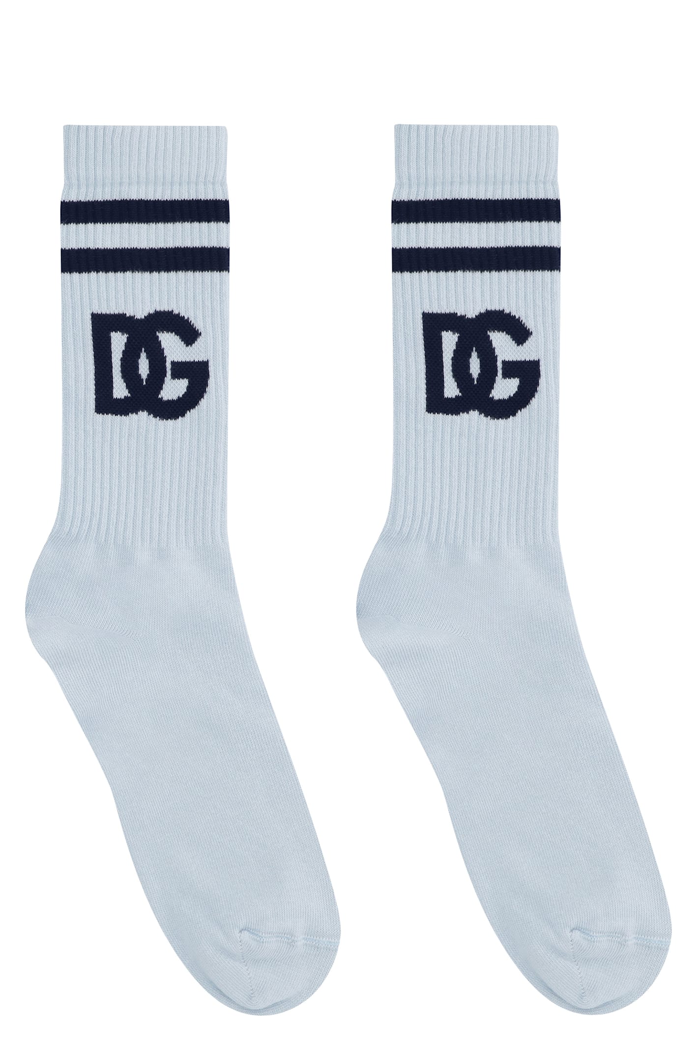 Dolce & Gabbana Logo Cotton Blend Socks