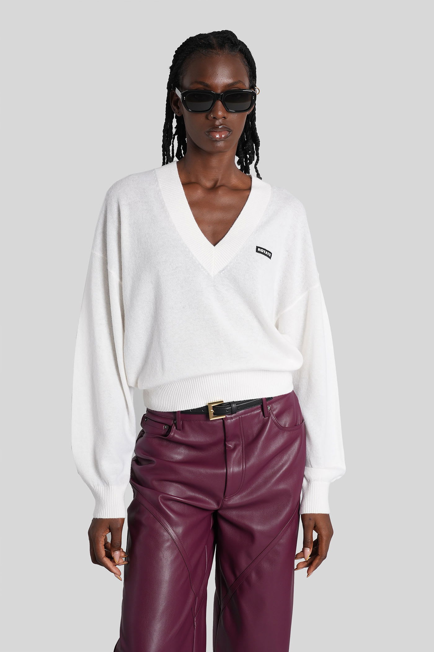 Rotate by Birger Christensen Knitwear In Beige Wool