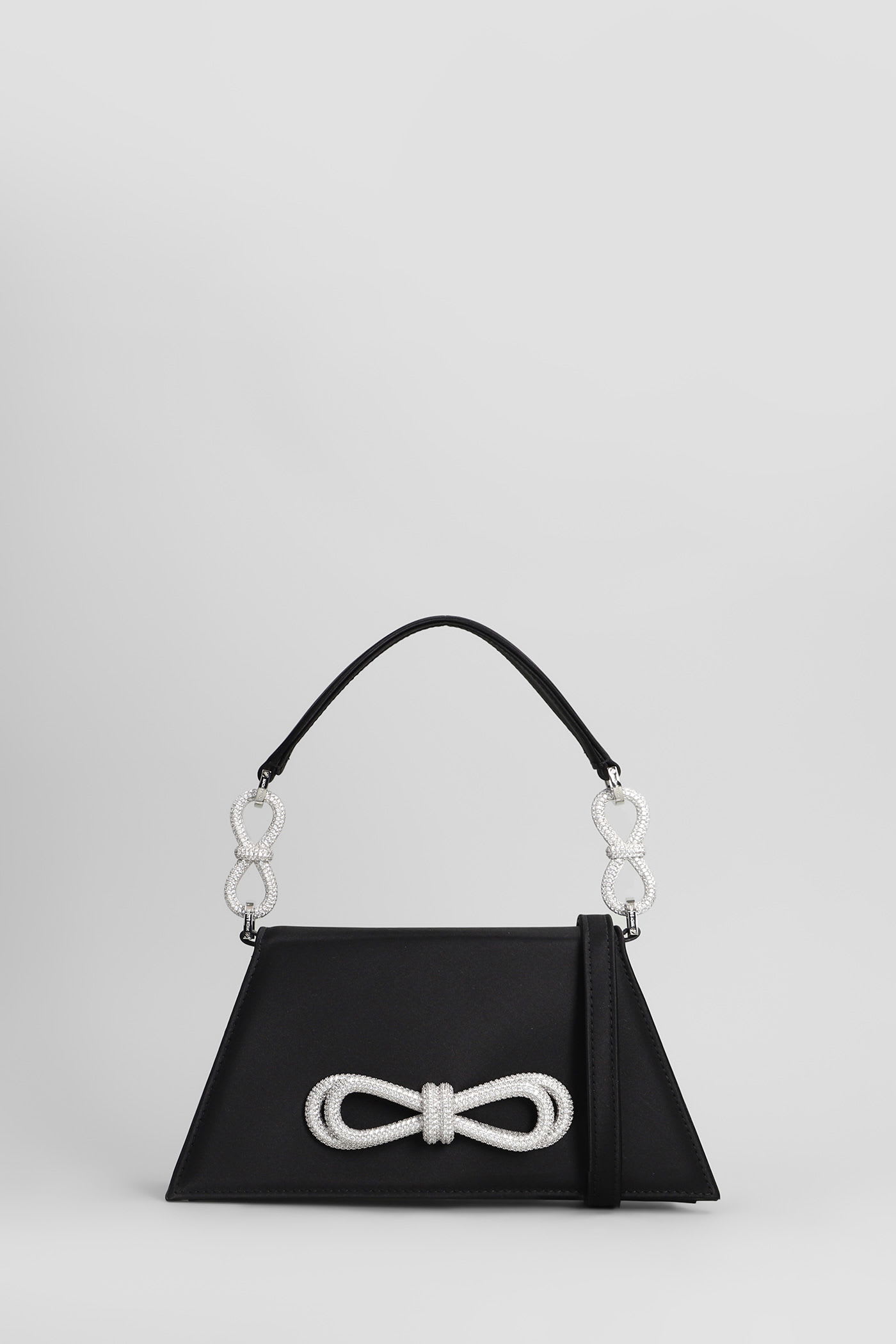 Mach & Mach Samantha Shoulder Bag In Black Silk