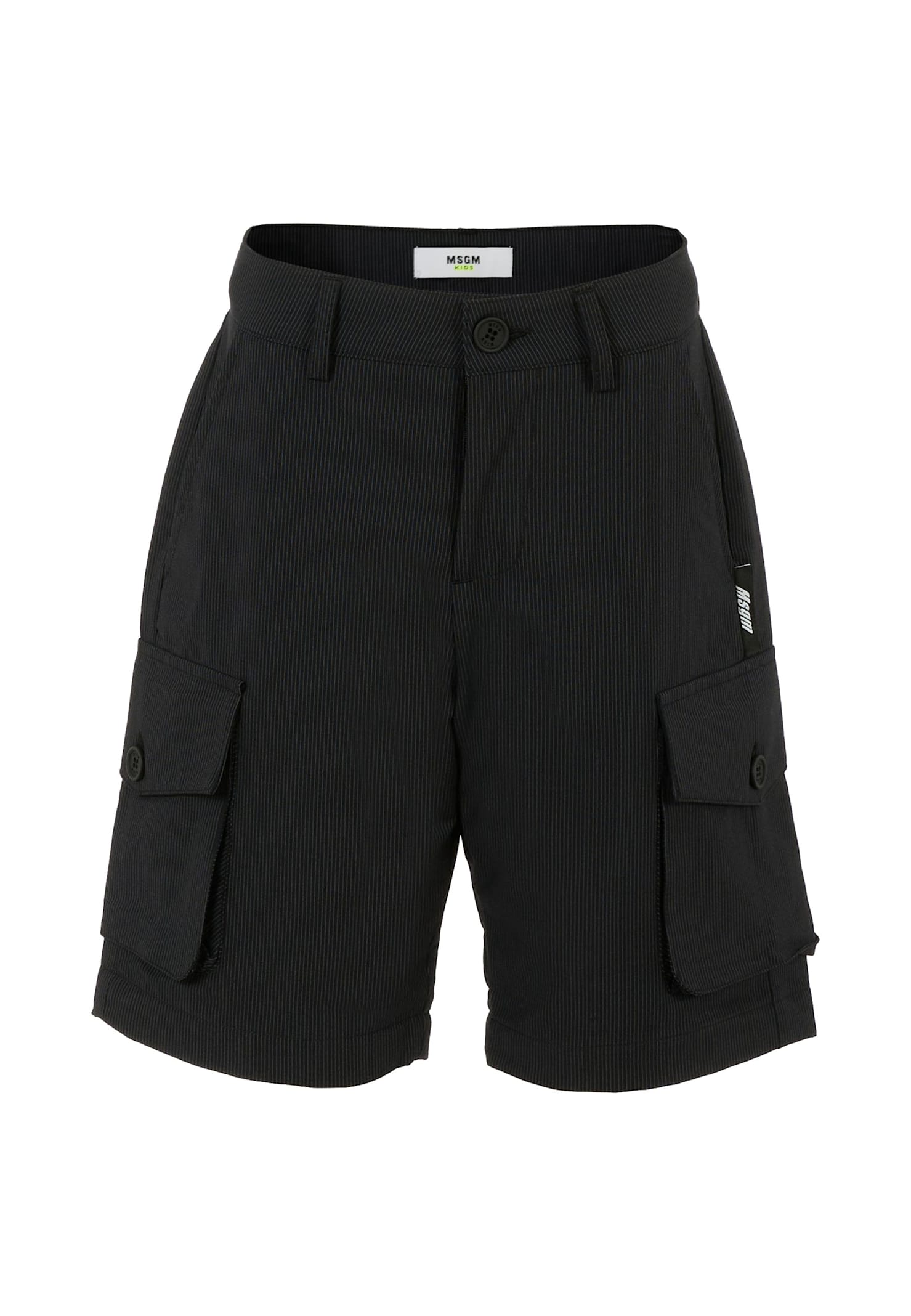 MSGM Blue Trousers For Boy With Logo