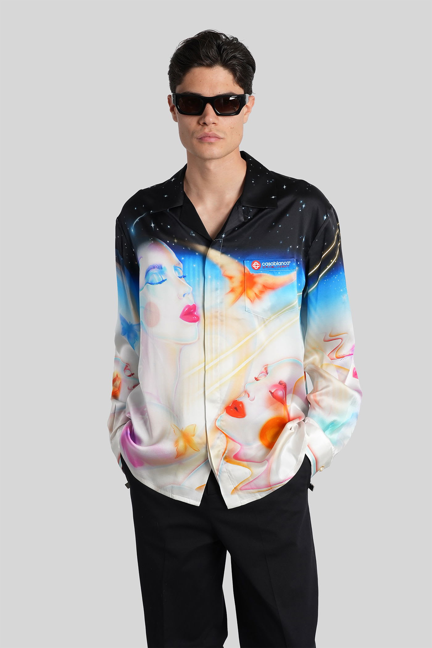 Casablanca Shirt In Multicolor Silk
