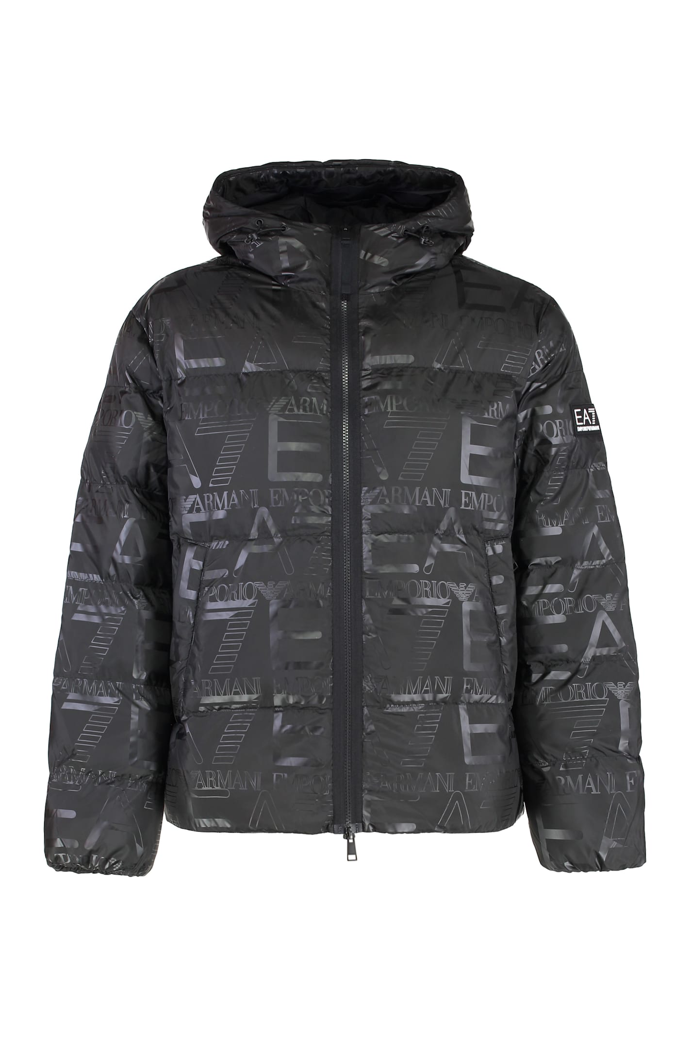 EA7 Hooded Full-zip Down Jacket
