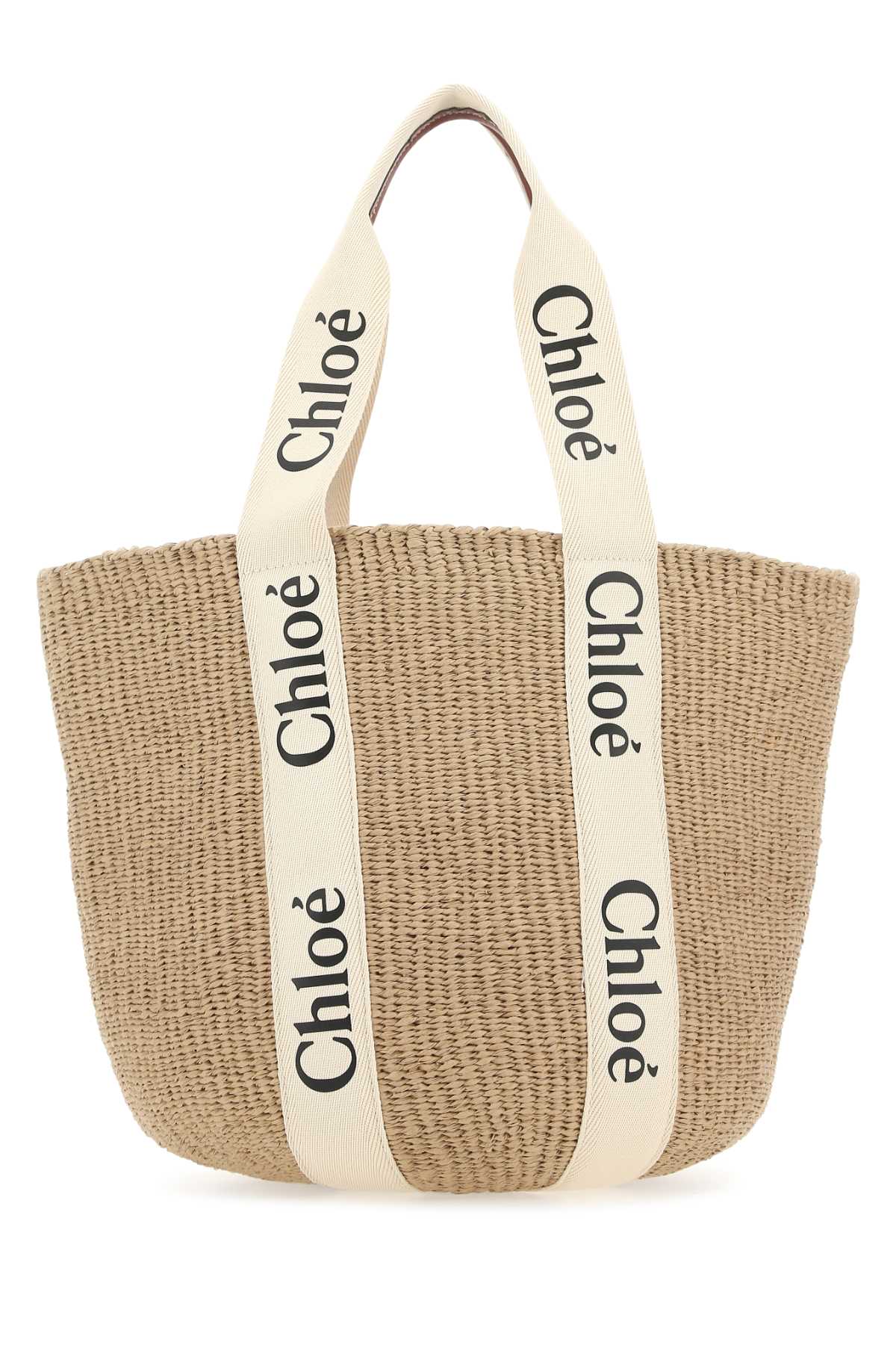 Chloé Multicolor Raffia Shopping Bag