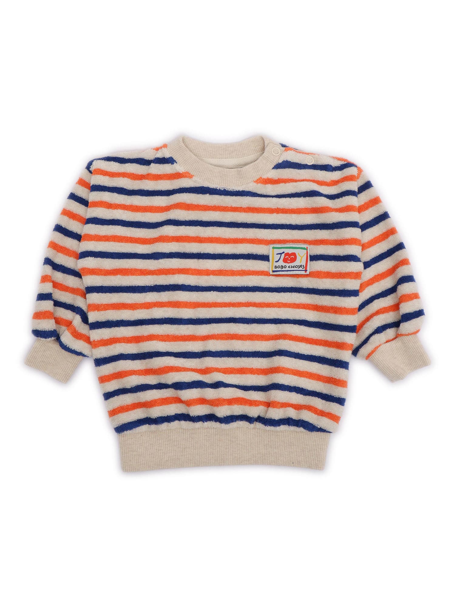 Bobo Choses Striped Terry Cloth Sweatshirt