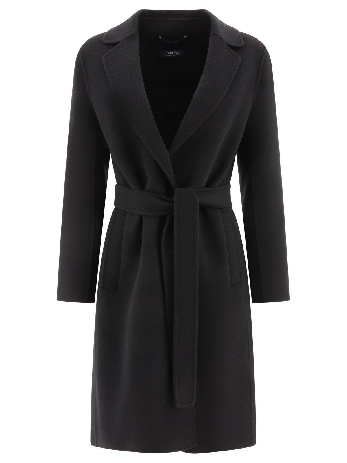 'S Max Mara Belted Long-sleeved Coat
