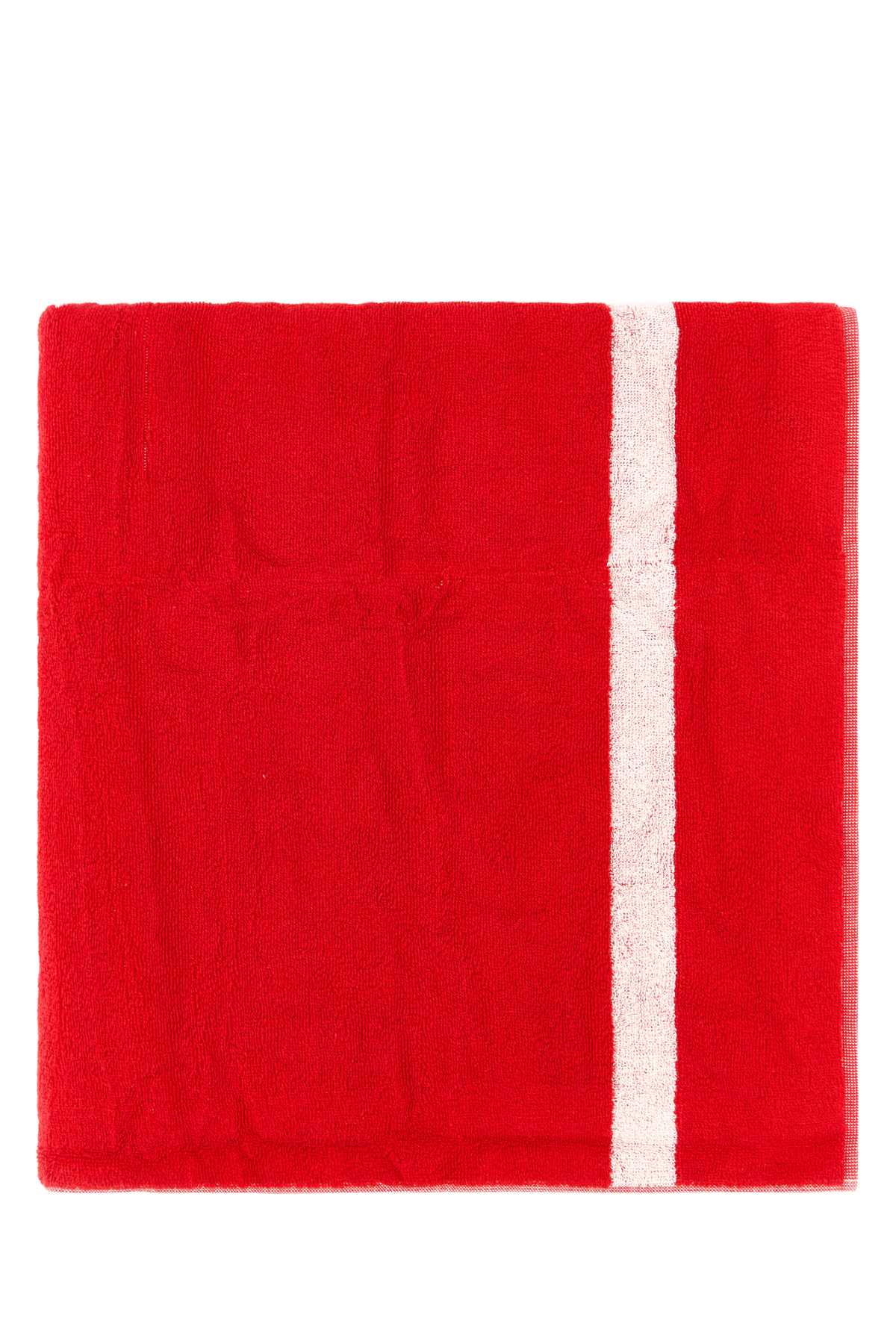 Kenzo Red Terry Fabric Beach Towel