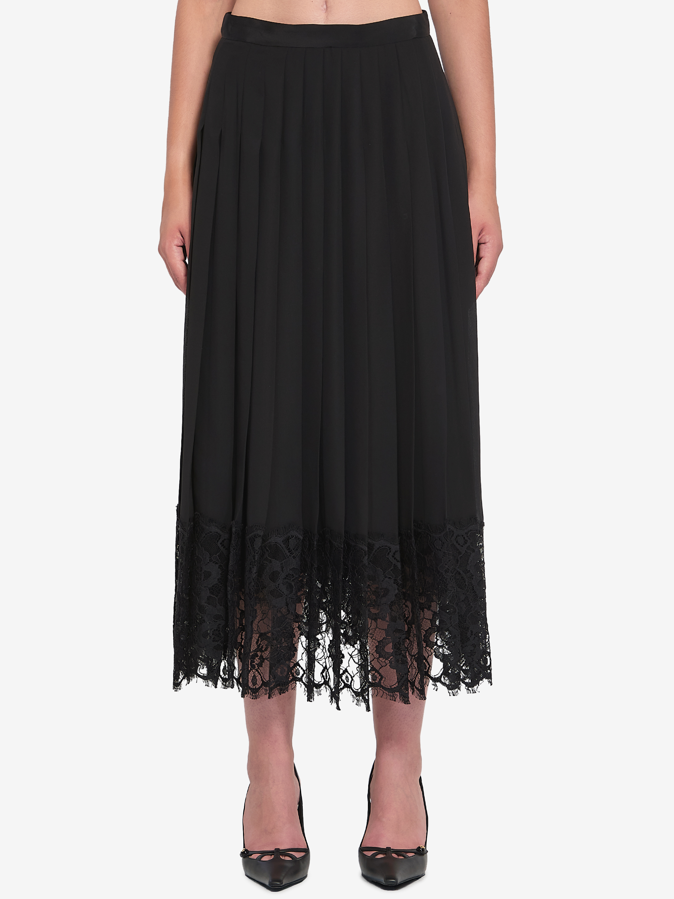 Lace midi skirt