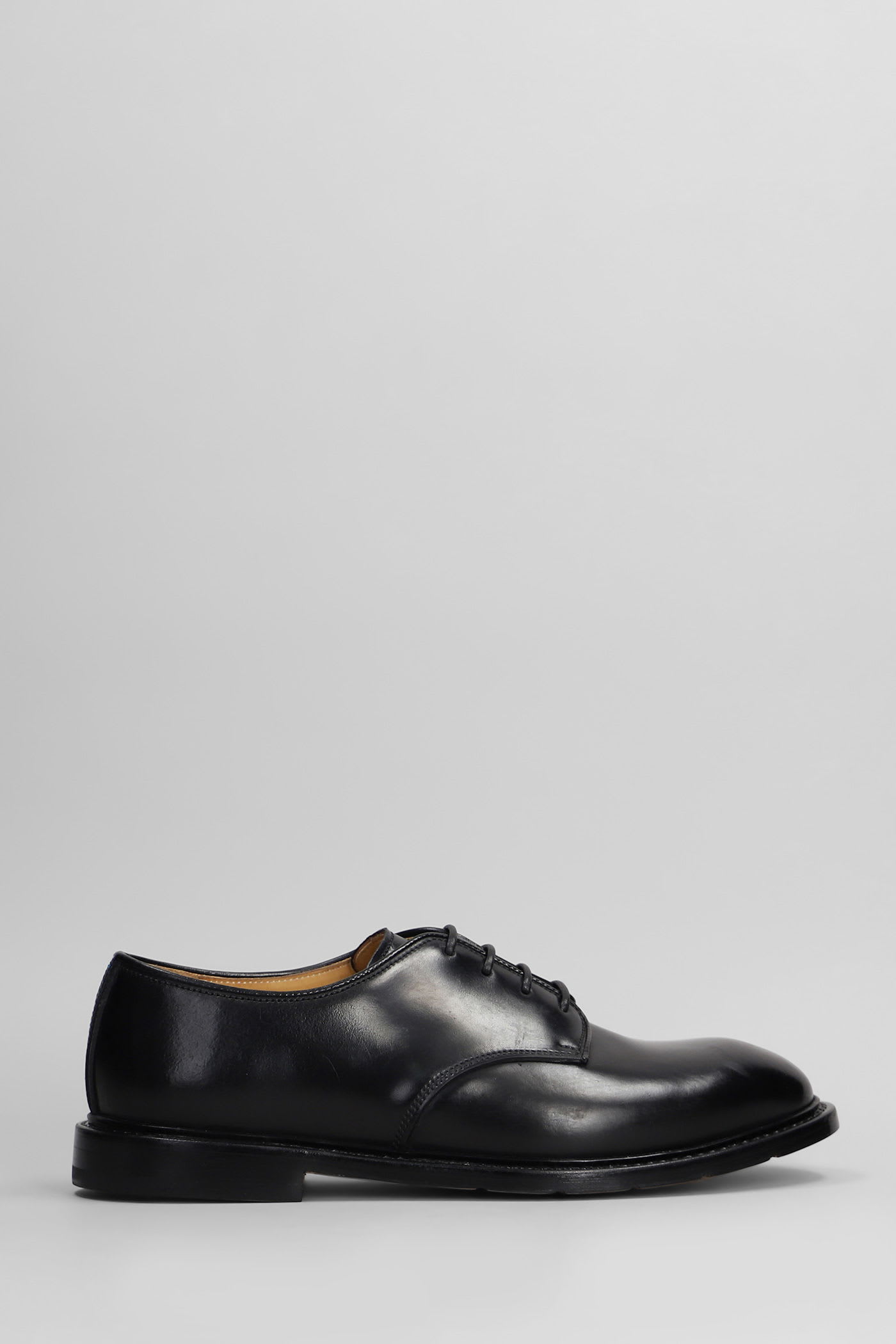 Premiata Lace Up Shoes In Black Leather