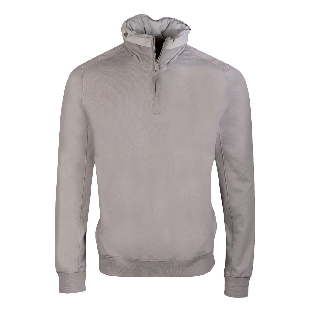 Casual Zwash Funnel Neck Half Zip Sweatshirt