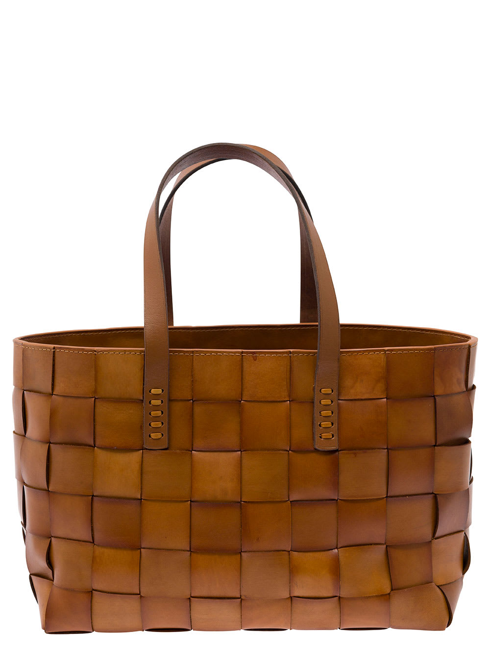 Dragon Diffusion Japan Tote (flat Leathr Handles) Box Weave Basket 4cm Straps