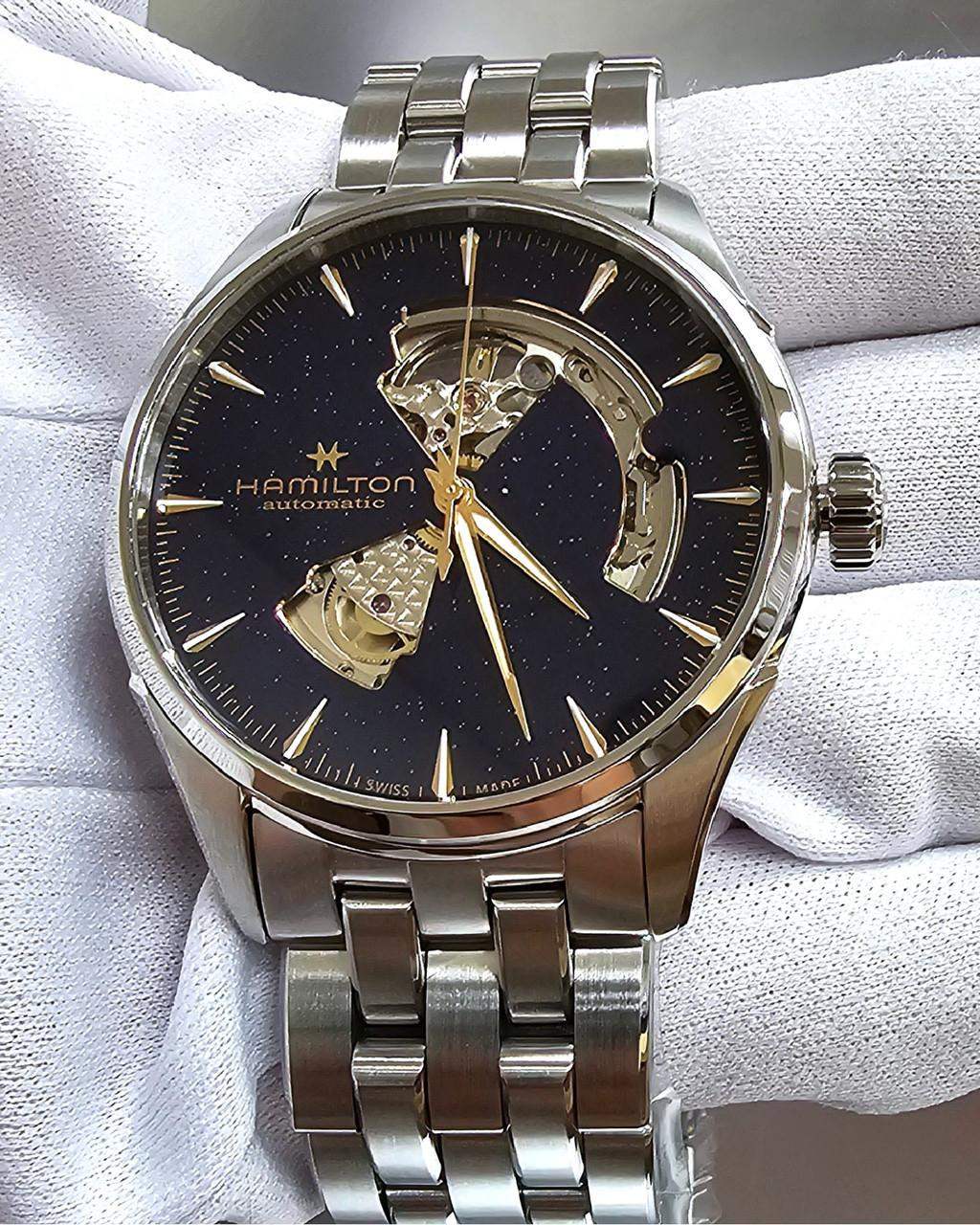 HAMILTON Jazzmaster Open Heart Automatic 42 MM Blue Dial SS Men's Watch H32705140