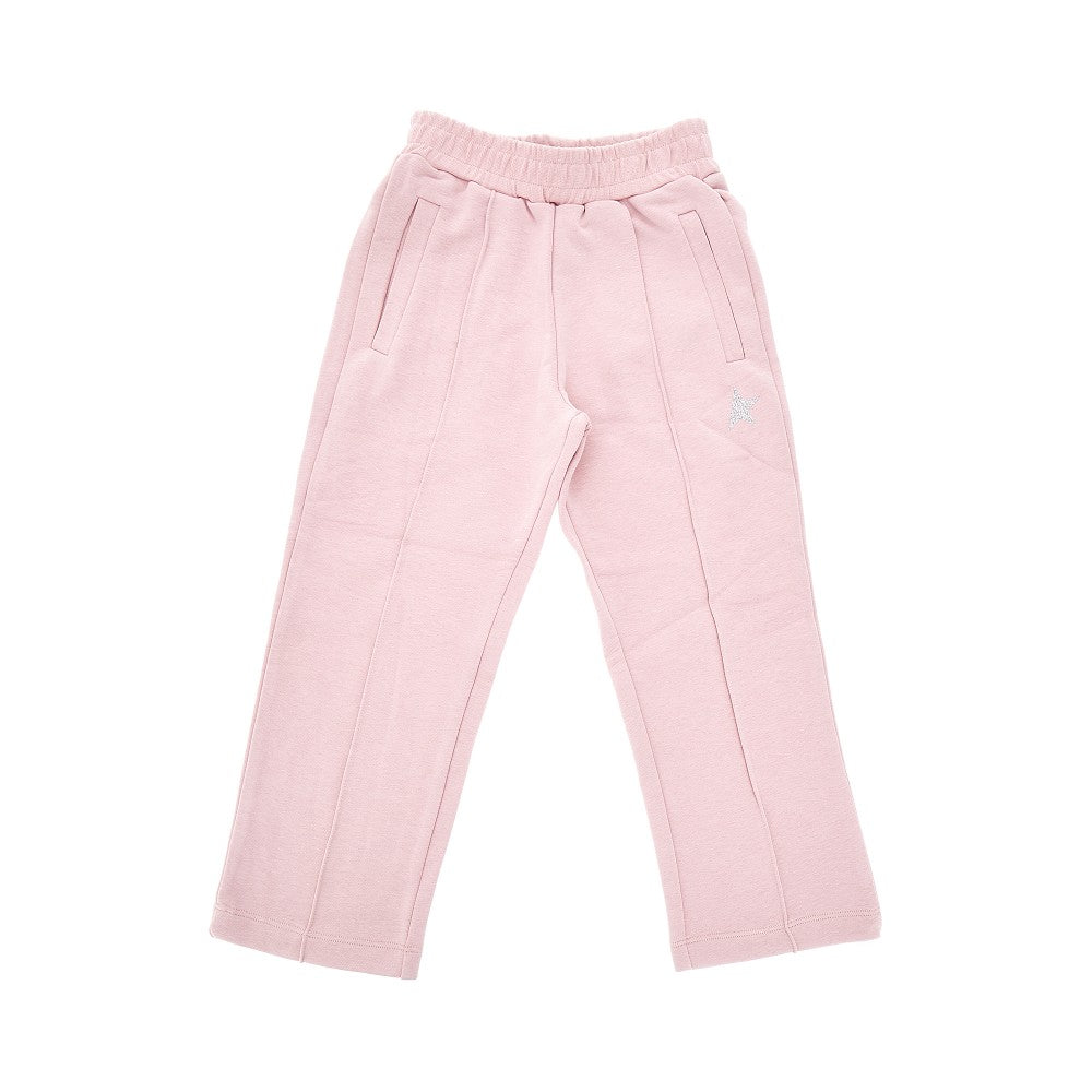 GOLDEN GOOSE Sweatpants with glittered star print Kids