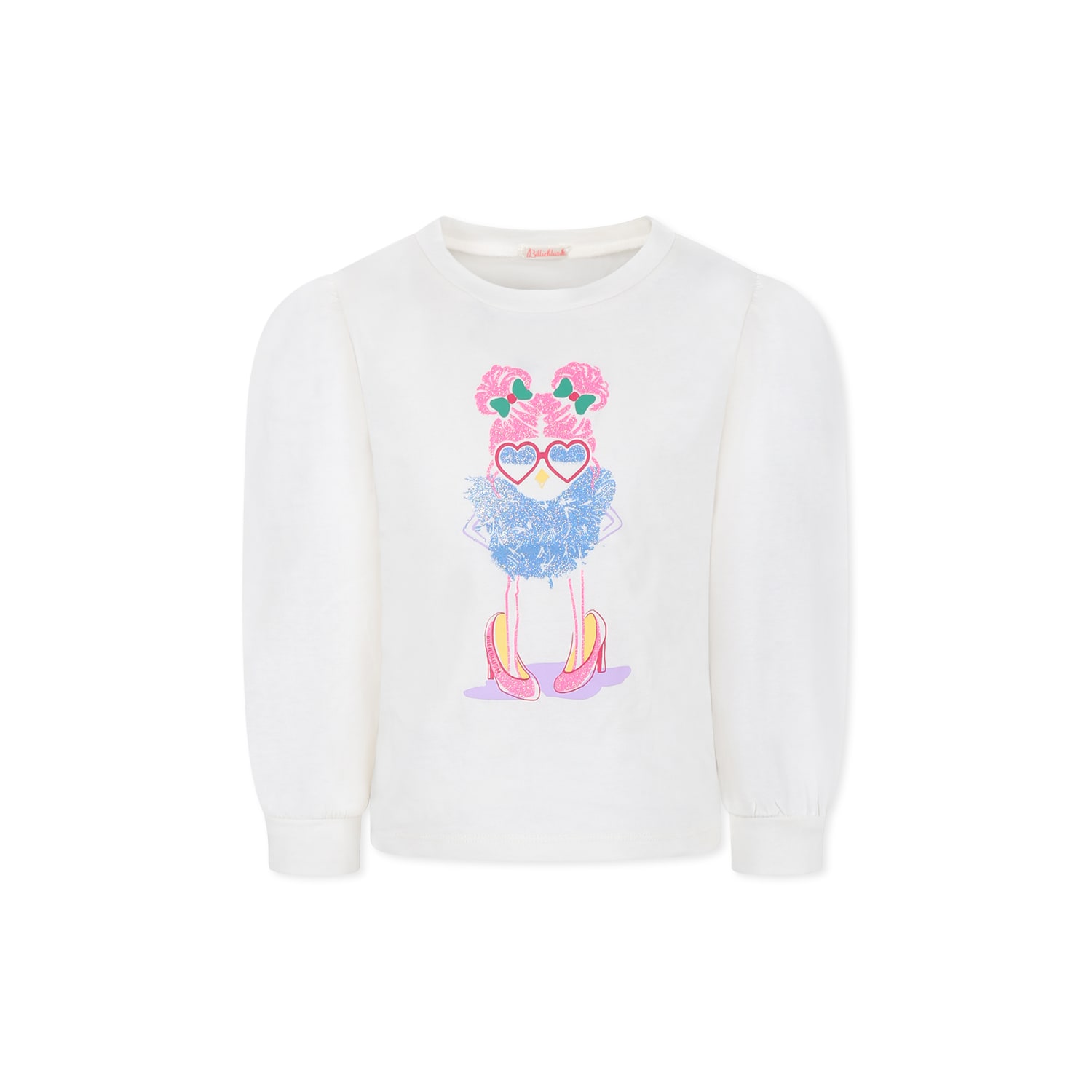 Billieblush Ivory T-shirt For Girl With Print