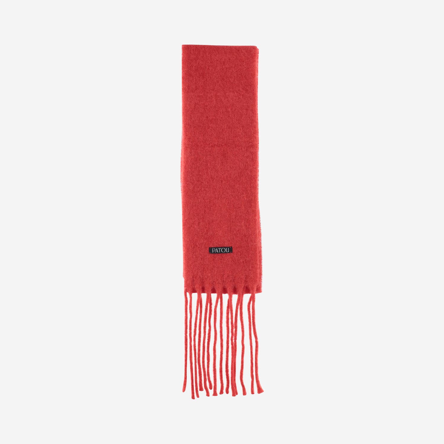 Patou Wool Blend Long Fringe Scarf