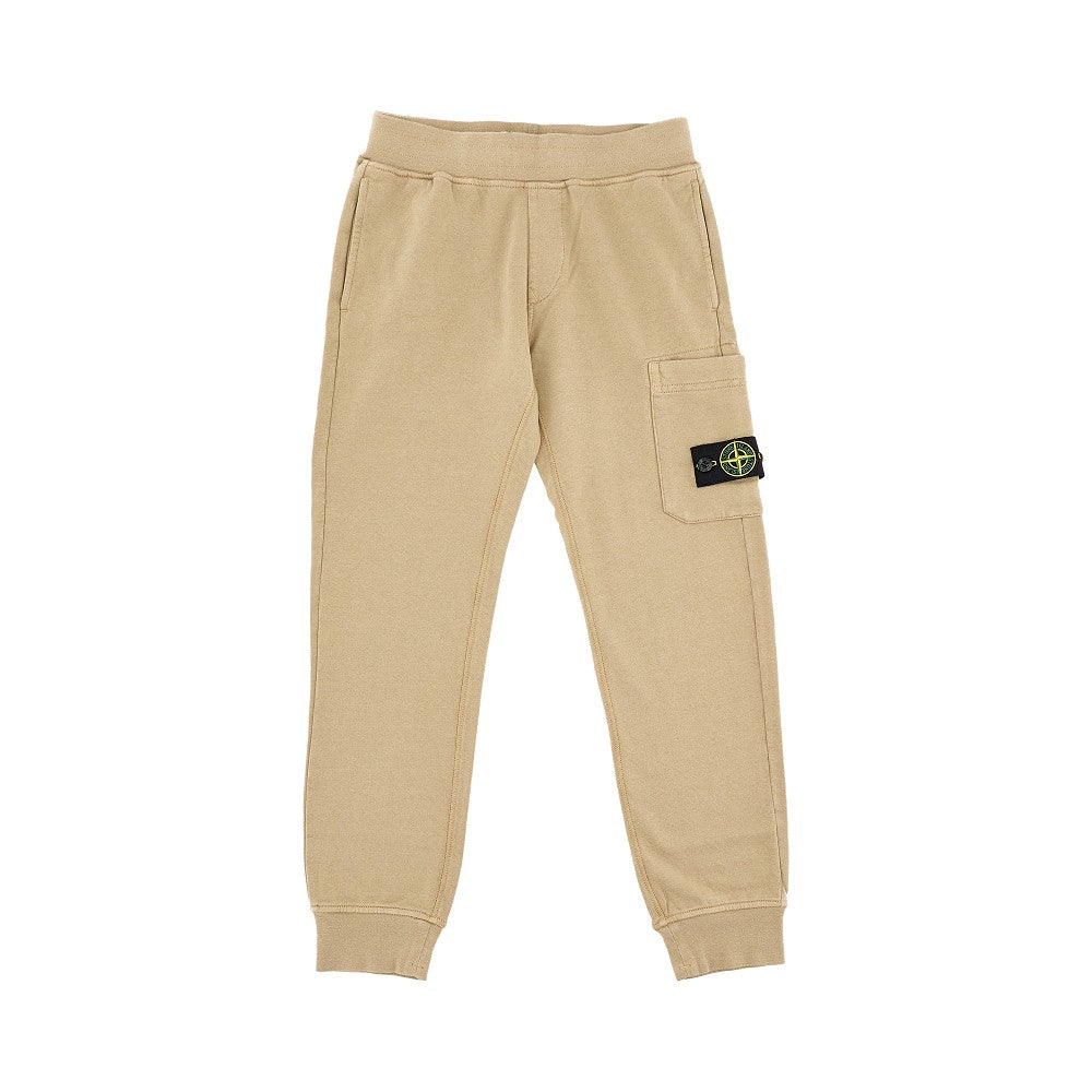 STONE ISLAND Sweatpants with logo badge Kids