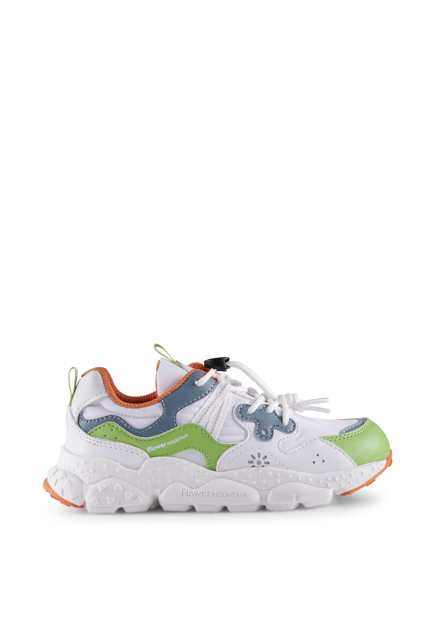 Flower Mountain White Sneakers For Kids