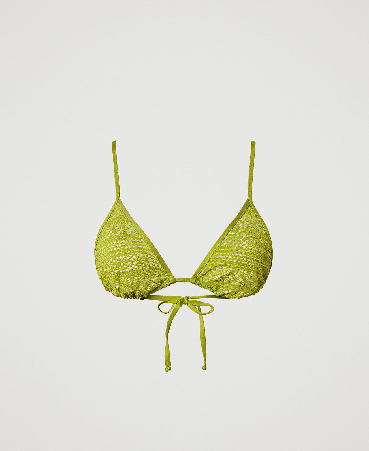 Twinset Plage - Haut de maillot de bain triangle effet dentelle, Green Grenoble, Taille: 1-B