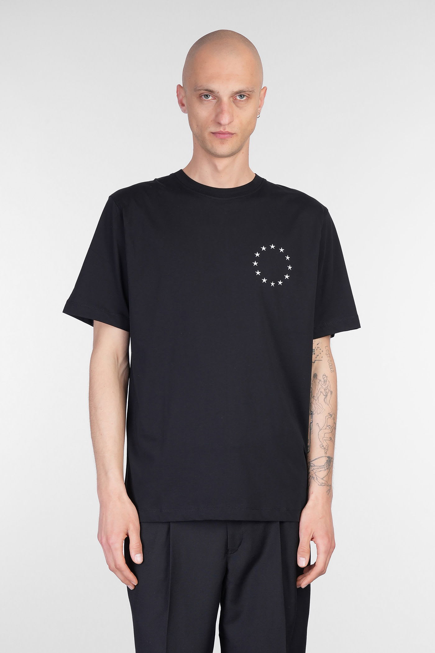 Études T-shirt In Black Cotton