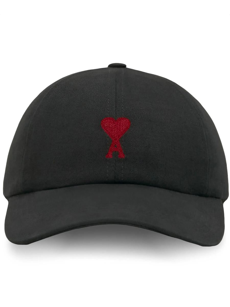 AMI Paris Cap Red Adc Embroidery Accessories