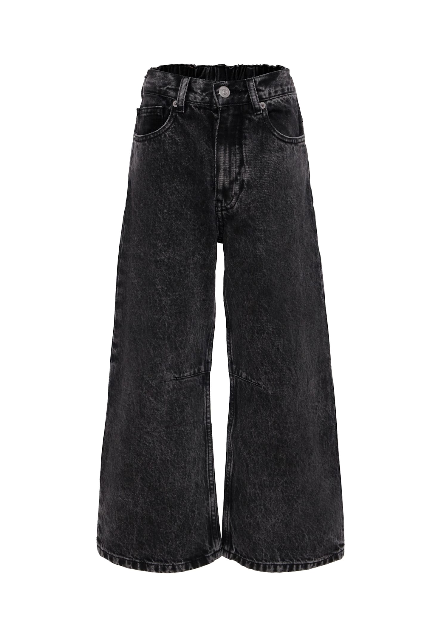 MM6 Maison Margiela Black Jeans For Kids With Logo