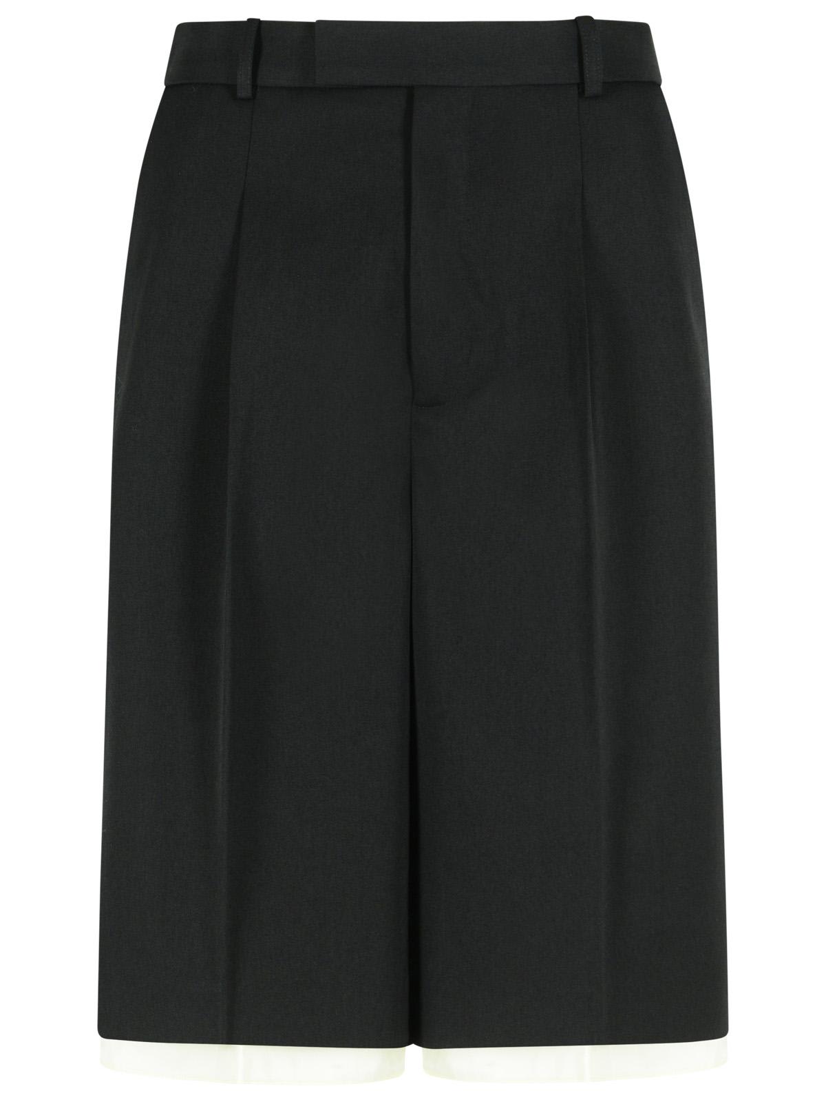 Róhe Bermuda Shorts In Black Virgin Wool Blend