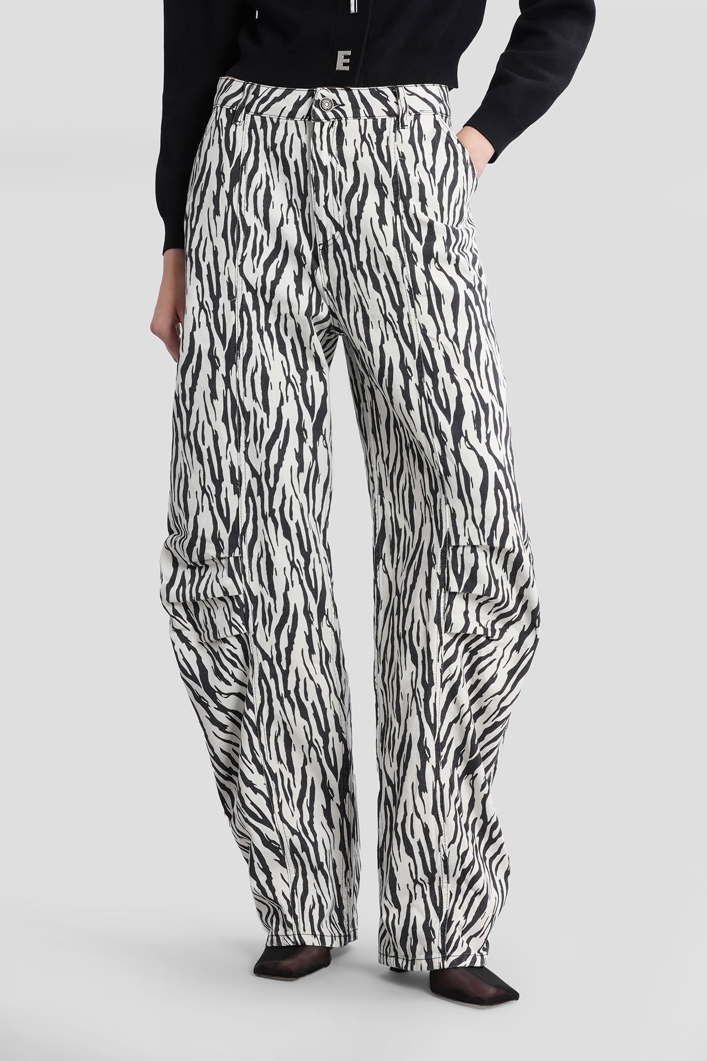 Rotate by Birger Christensen Pants In Animalier Cotton