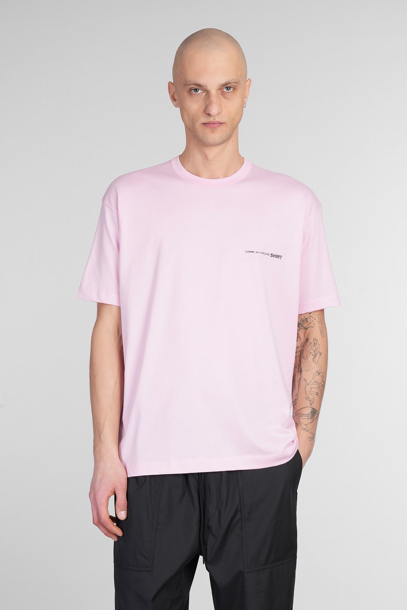 Comme des Garçons Shirt T-shirt In Rose-pink Cotton