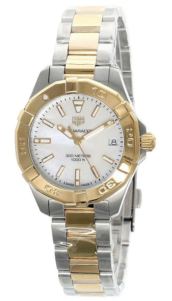 TAG HEUER Aquaracer 32MM QTZ MOP Dial 2-Tone Women's Watch WBD1320.BB0320