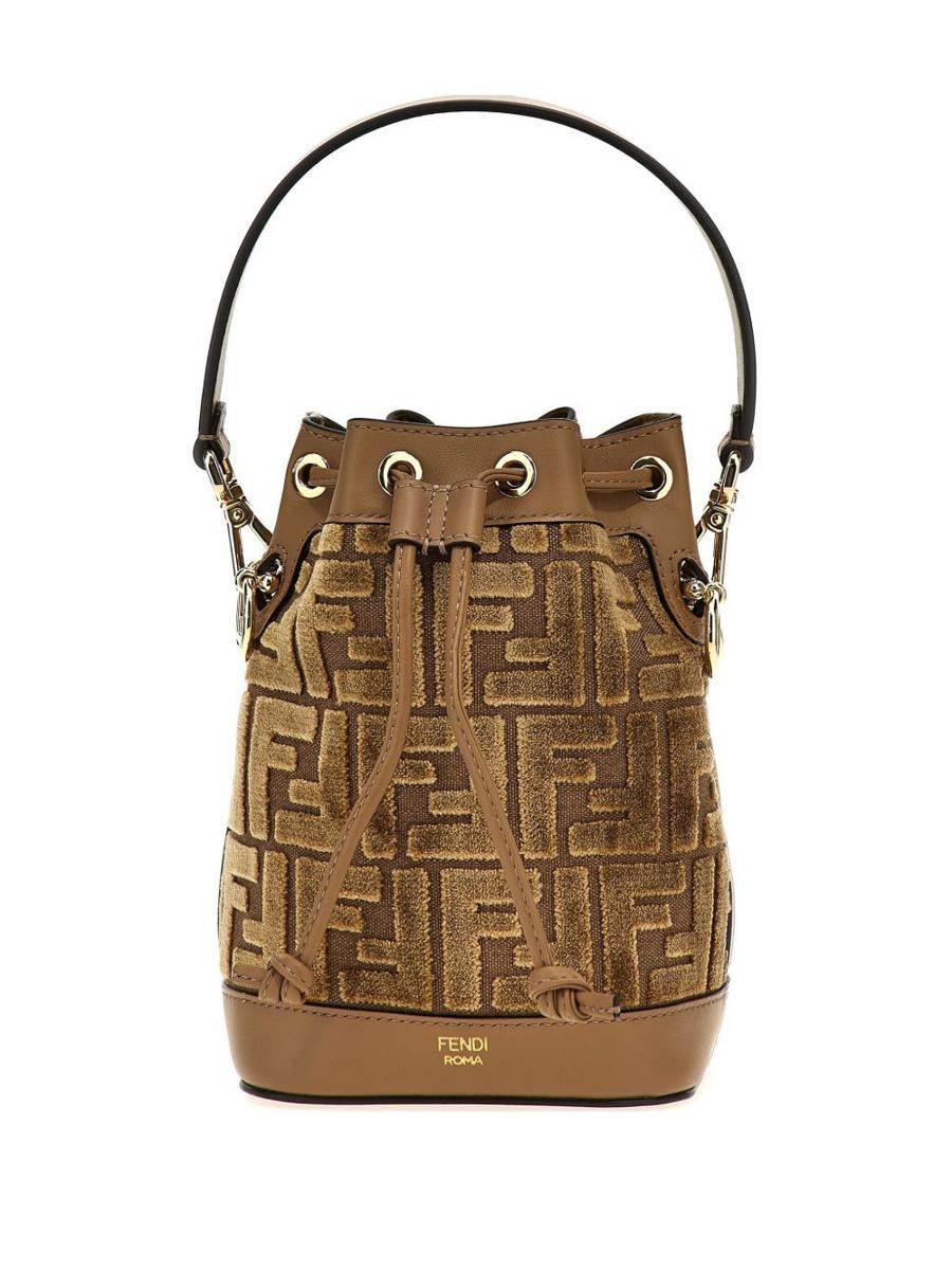 Fendi Mon Tresor Jacquard Ff Velvet Mini Bags