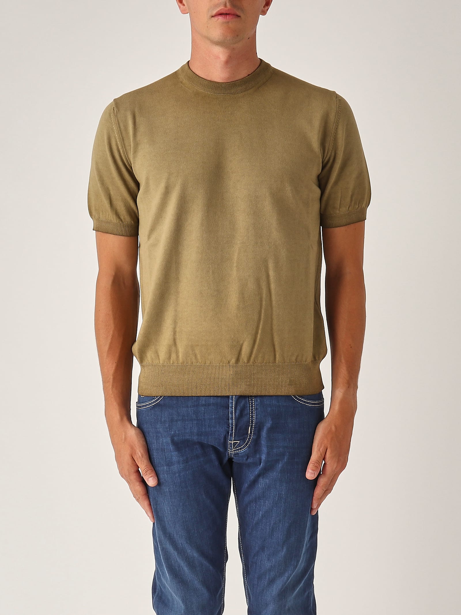 Altea Maglia M/c Girocollo Cot. Rasato Con Balza T-shirt