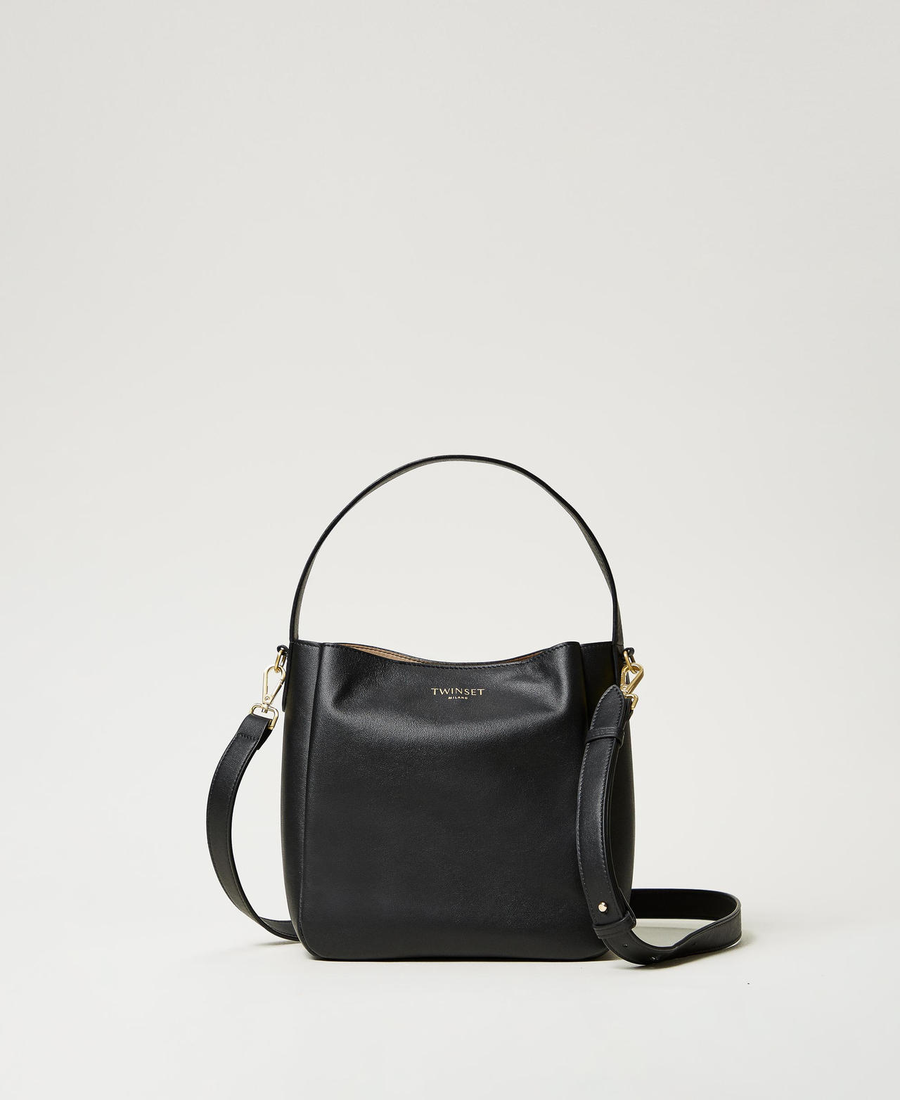 Twinset Sacs - Besace « Forever » en cuir, Noir, Taille Unique