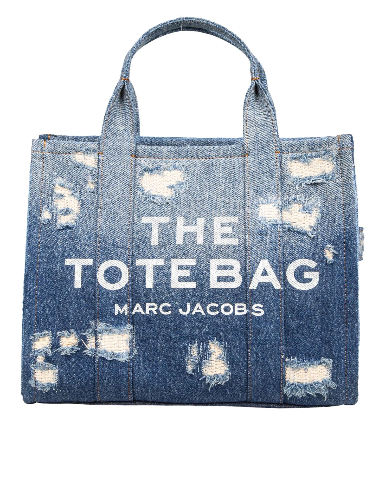 Marc Jacobs Marc Jacob The Rip And Repair Denim Medium Tote Bag
