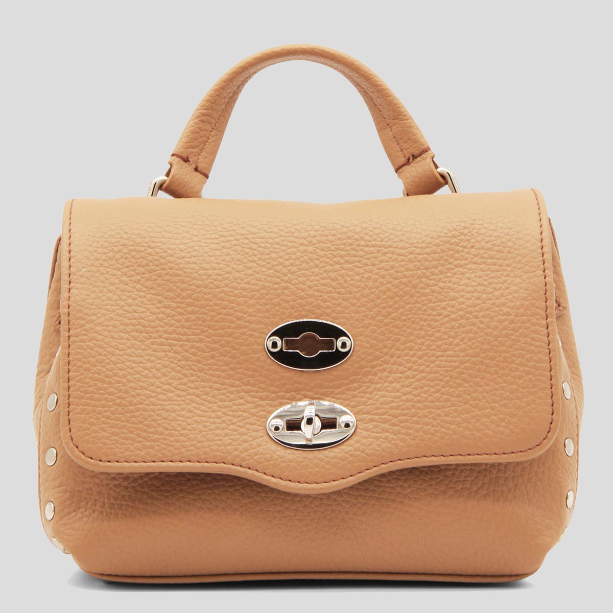 Zanellato Cappuccino Leather Postina Baby Top Handle Bag