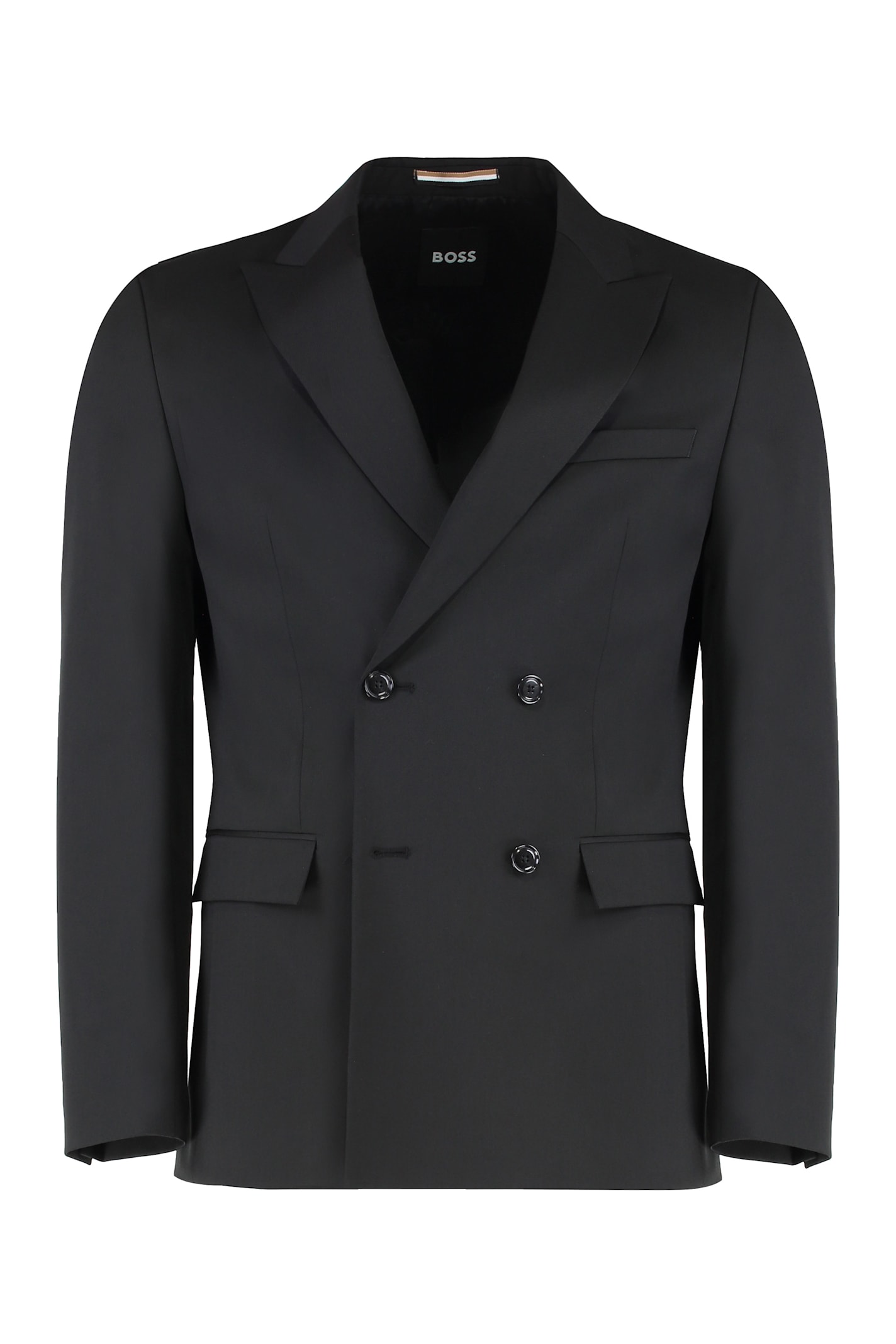 Hugo Boss Double-breasted Wool Blend Jacket