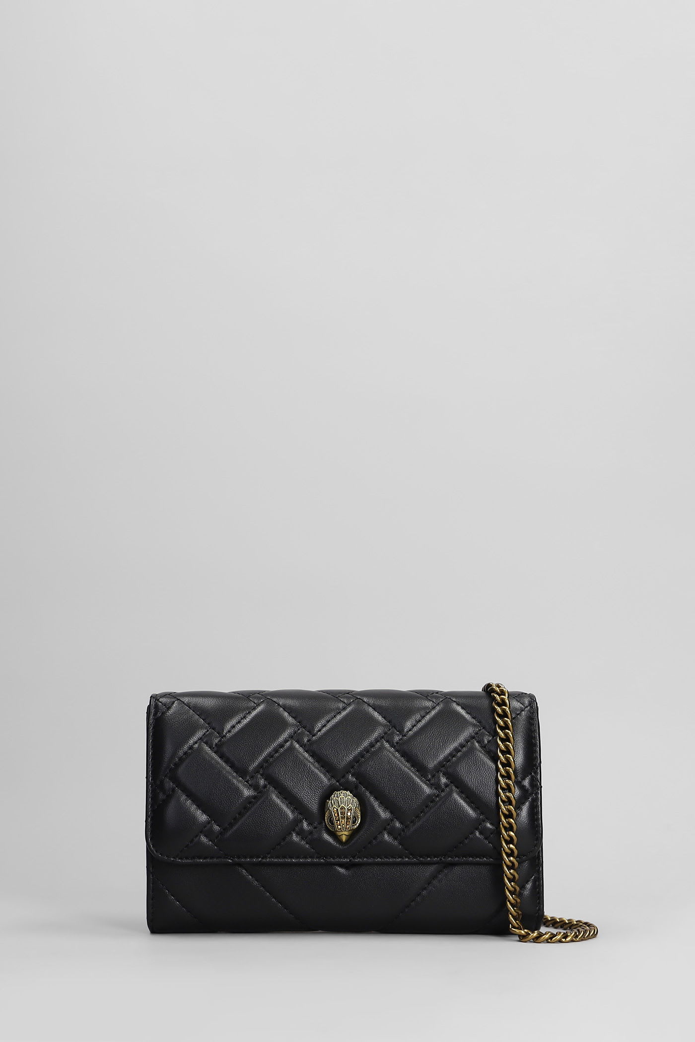 Kurt Geiger Kensington Shoulder Bag In Black Leather