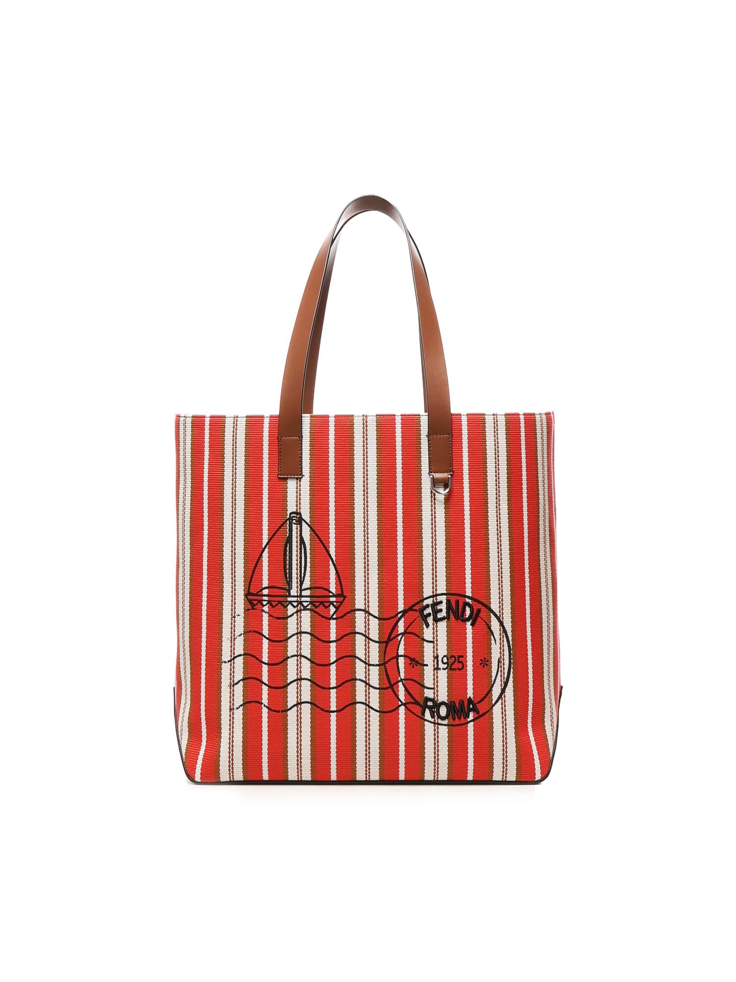 Fendi Medium Striped Shopping Bag