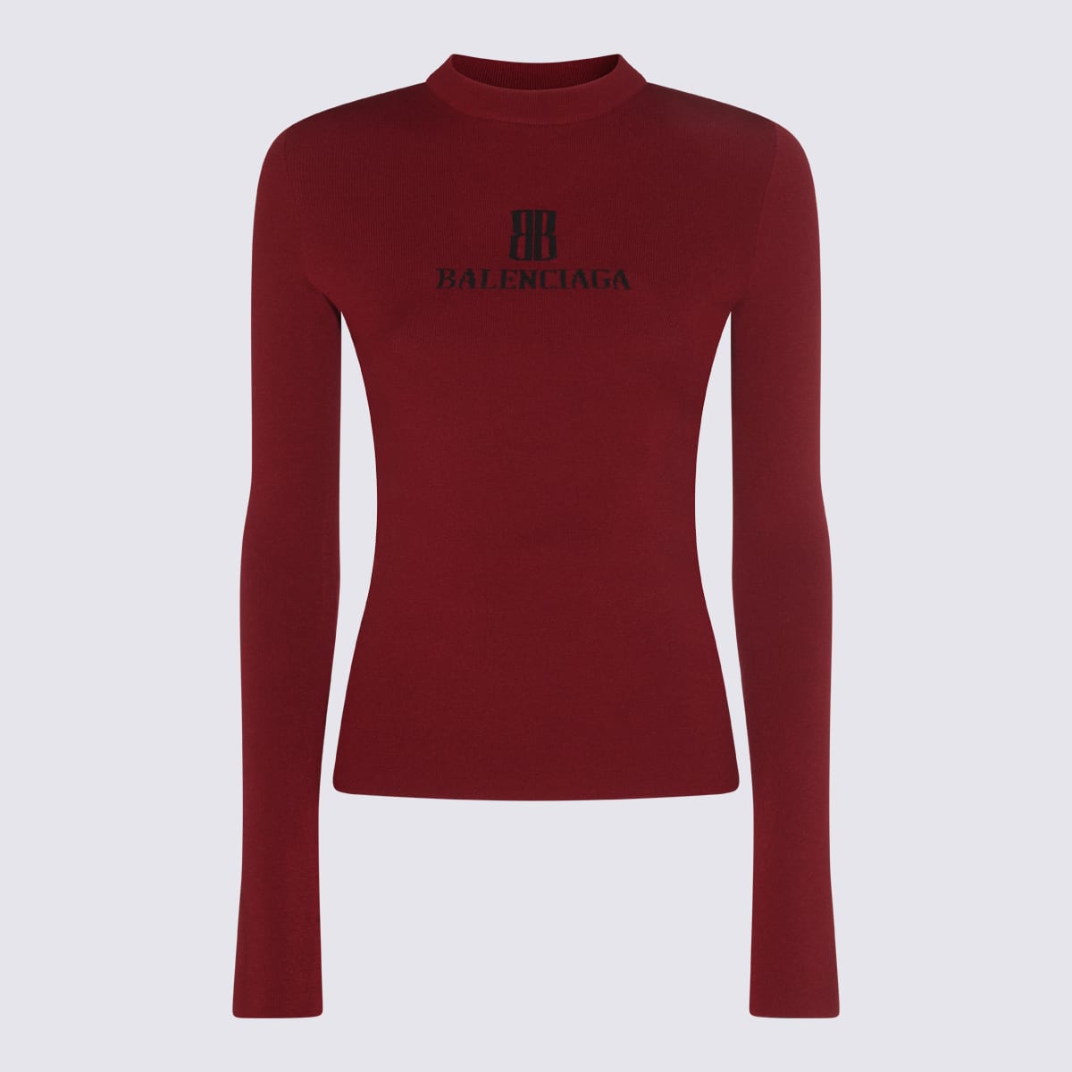 Balenciaga Red Viscose Knitwear