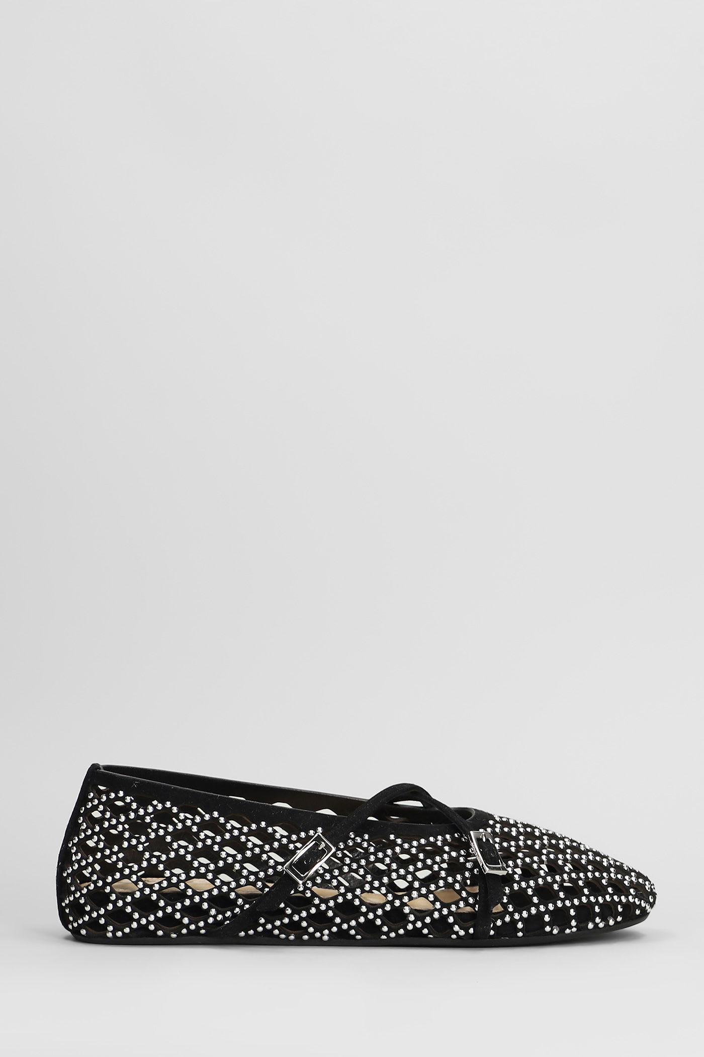 Mach & Mach Ballet Flats In Black Leather